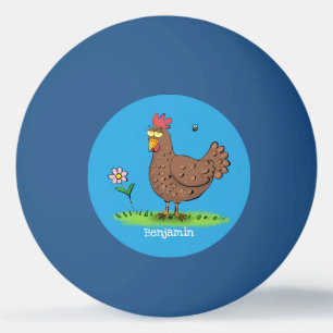 Bolinha De Ping Pong Cartoon galinha rústico