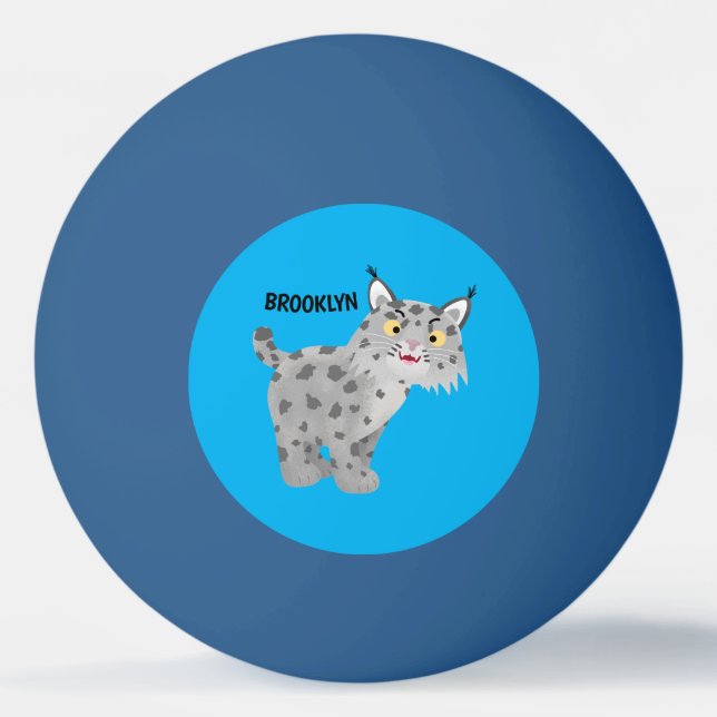 Bolinha De Ping Pong Cartoon lince lince de lince (Frente)