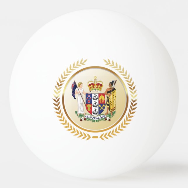Bolinha De Ping Pong Casaco de Armas da Nova Zelândia (Frente)
