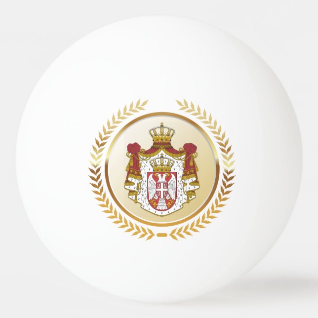 Bolinha De Ping Pong Casaco de armas da Sérvia (Frente)