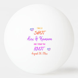 Bolinha De Ping Pong Casal Engajado Personalizado Casando Nó Personaliz