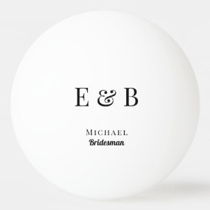 Bolinha De Ping Pong Casamento Monograma Bridesma Presente Personalizad
