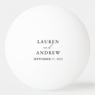 Bolinha De Ping Pong Casamento Preto e Branco Personalizado