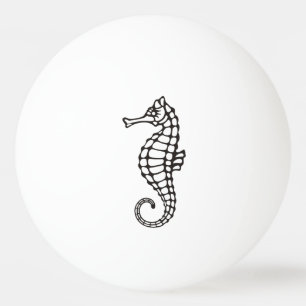 Bolinha De Ping Pong Cavalo-marinho Preto