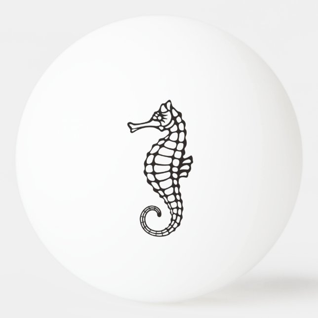 Bolinha De Ping Pong Cavalo-marinho Preto (Verso)