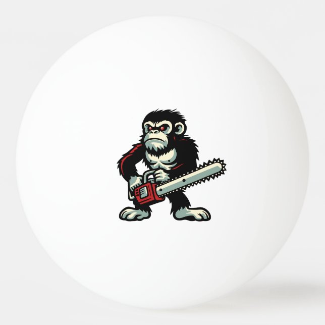 Bolinha De Ping Pong Chainsaw Chimp (Frente)