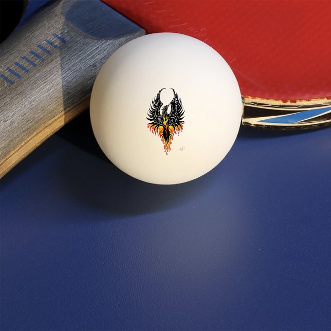 Bolinha De Ping Pong Chamas Tribais do Phoenix Firebird (Criador carregado)