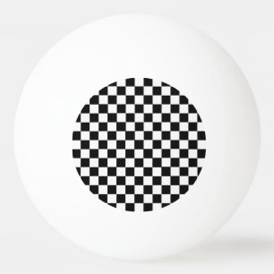 Bolinha De Ping Pong Checkerboard preto e branco clássico por STaylor