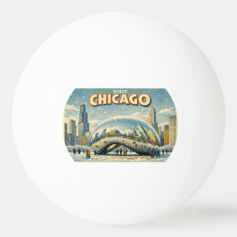 Bolinha De Ping Pong Chicago Bean no inverno chapéu