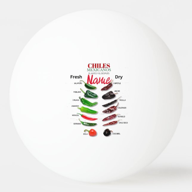 Bolinha De Ping Pong Chiles Frescos e Secos Thunder_Cove (Frente)
