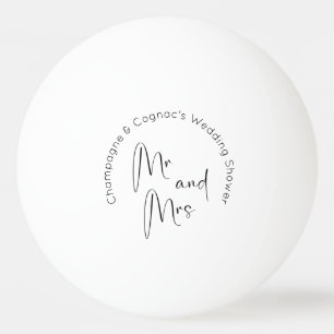Bolinha De Ping Pong Chuva de Casamento Rota Moderna Sr e Sra