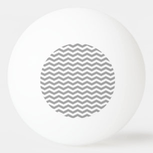 Bolinha De Ping Pong Cinza Escuro Padrão Zig-Zag Chevron Branco Tn