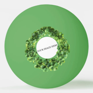Bolinha De Ping Pong Círculo de Trevo Shamrock com Logotipo de Imagem P