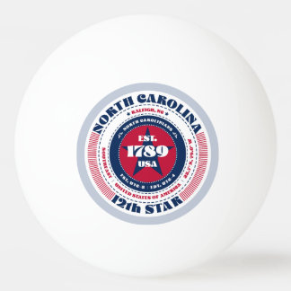 Bolinha De Ping Pong Círculo vermelho, branco e azul da Carolina do Nor