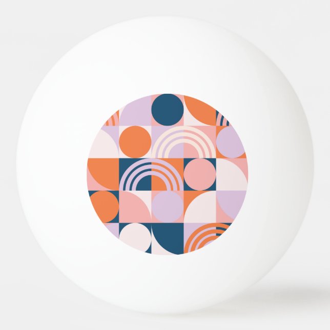 Bolinha De Ping Pong Círculos do século médio: Padrão Geométrico (Frente)