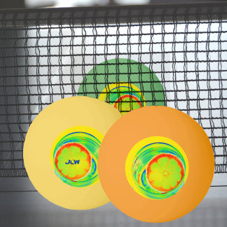 Bolinha De Ping Pong Citrus Psicedélicos Neon Brilhantes Personalizávei