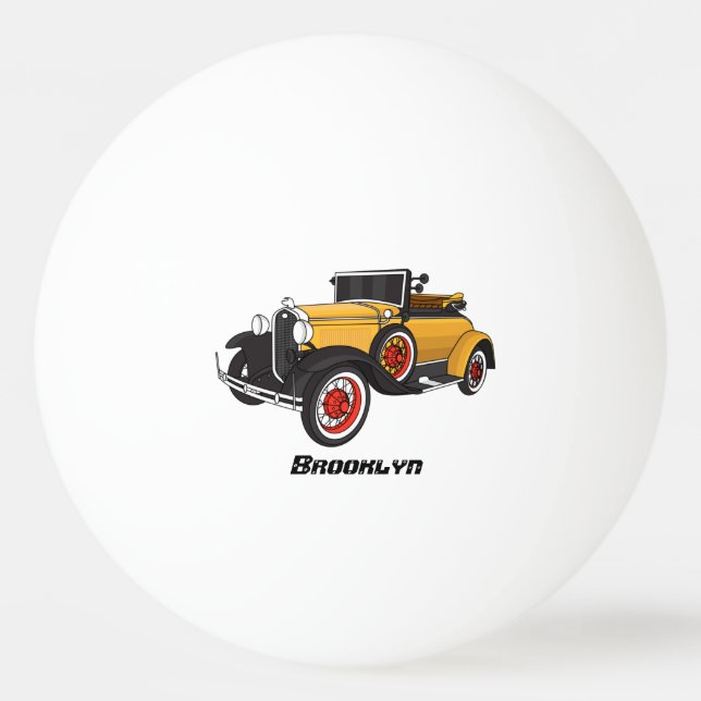 Bolinha De Ping Pong Classic yellow car 1931 (Frente)