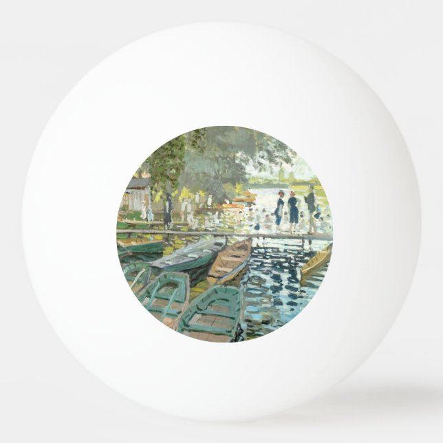 Bolinha De Ping Pong Claude Monet. Banhistas em La Grenouillère (Frente)