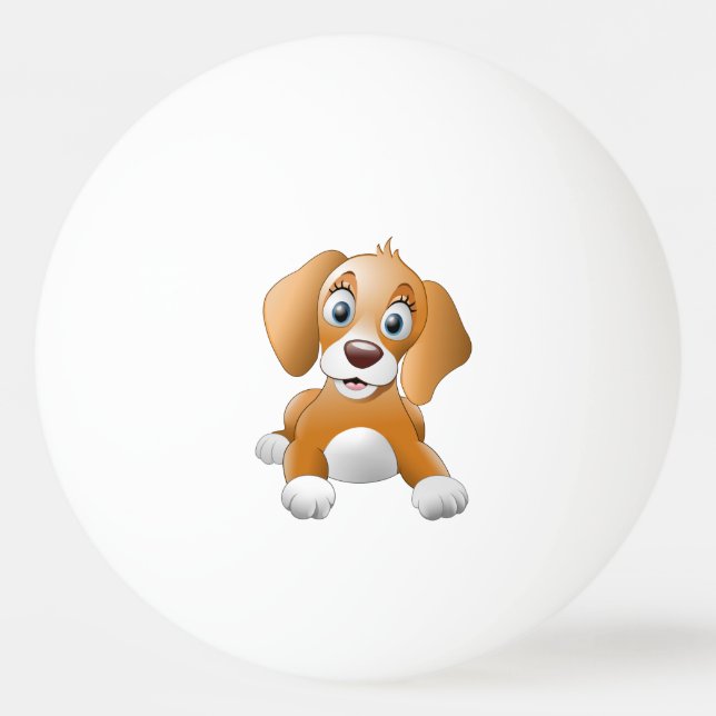 Bolinha De Ping Pong Cliente de cão castanho (Verso)