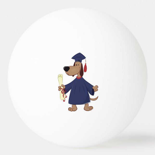 Bolinha De Ping Pong Clipe de cães para graduação (Verso)