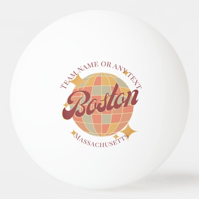 Bolinha De Ping Pong Clube de tênis mesa da Cidade de Boston Massachuse (Frente)