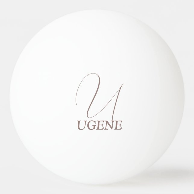 Bolinha De Ping Pong Cocoa Marrom Monogramada (Frente)