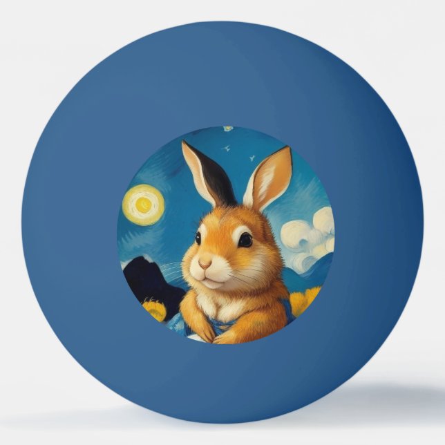 Bolinha De Ping Pong Coelho da Primavera Estrelada (Frente)