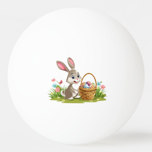 Bolinha De Ping Pong coelho de Páscoa (Frente)