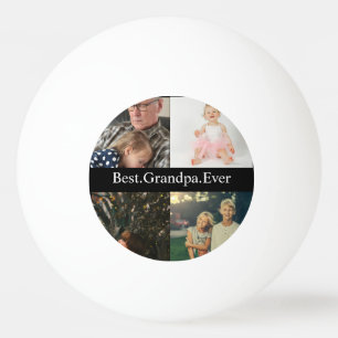 Bolinha De Ping Pong Colagem de Fotografias Personalizada 4 Melhor Avô