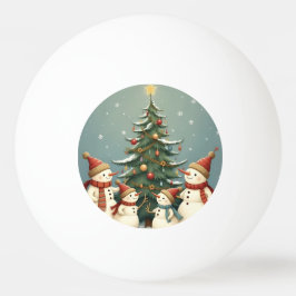 Bolinha De Ping Pong Coleção de Natal da Família Festivo Snowman