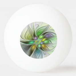 Bolinha De Ping Pong Colorful Fantasy Flower Modern Abstract Fractal