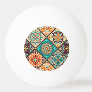 Bolinha De Ping Pong Colorida azulejo de retalhos: Motivos islâmicos.
