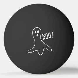 Bolinha De Ping Pong Contorno Branco do Boo Say do Fantasma em Preto