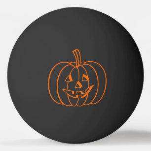 Bolinha De Ping Pong Contorno de Pumpkin laranja Jack-O-Lanterna em Pre