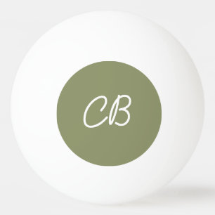 Bolinha De Ping Pong Cor da Tendência Lente Verde Monograma Ping Ball