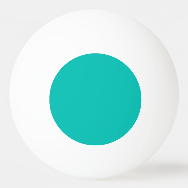 Bolinha De Ping Pong Cor Sólida: Azul Turquesa (Frente)