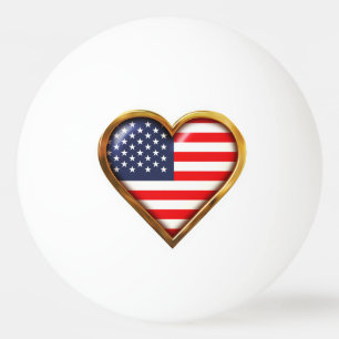 Bolinha De Ping Pong Coração americano