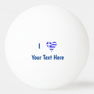 Bolinha De Ping Pong Coração da Bandeira Grega Personalizado