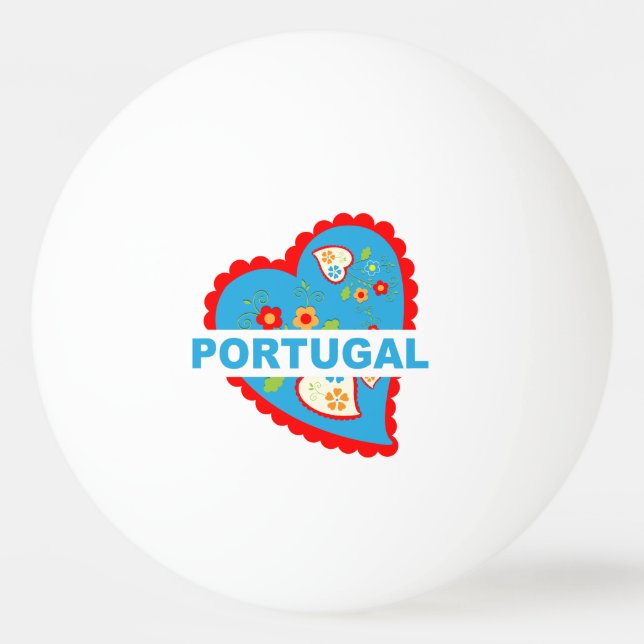 Bolinha De Ping Pong Coração português alegre (Frente)