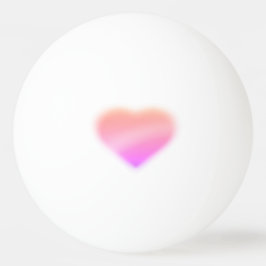 Bolinha De Ping Pong coração rosa