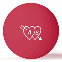 Corações Duplos com Seta e Iniciais de Cupídeos