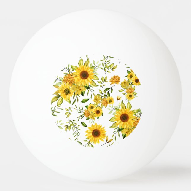 Bolinha De Ping Pong Cores d'água Girassol 8 (Frente)