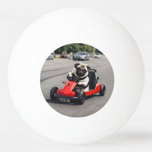 Bolinha De Ping Pong Corrida Pug go-kart