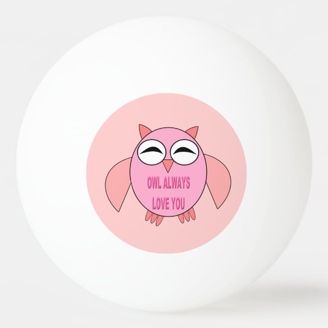 Bolinha De Ping Pong Coruja de Mensagens de Amor Coruja Ping Ball (Frente)