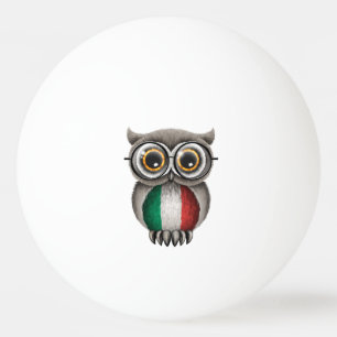 Bolinha De Ping Pong Coruja italiana bonito da bandeira que veste