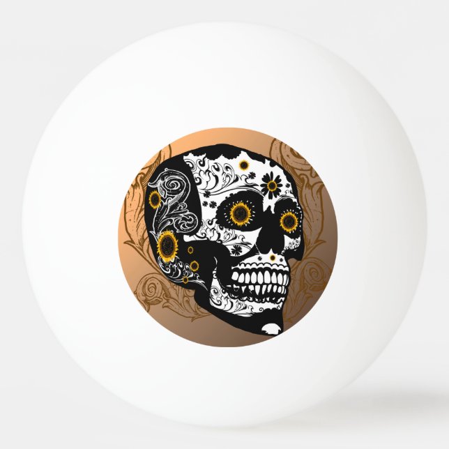 Bolinha De Ping Pong Crânio (Verso)