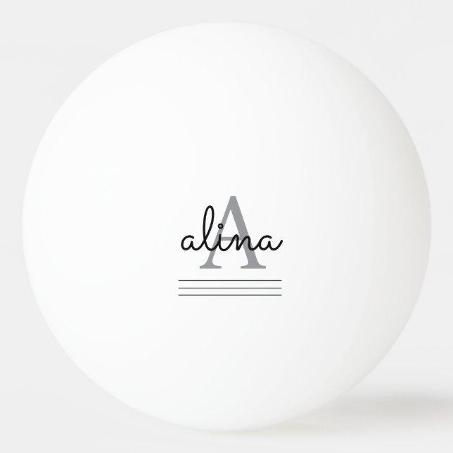 Bolinha De Ping Pong Crie Seu Próprio Monograma Personalizado (Frente)