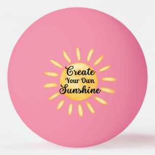 Bolinha De Ping Pong Crie seu próprio nome personalizado sunshine