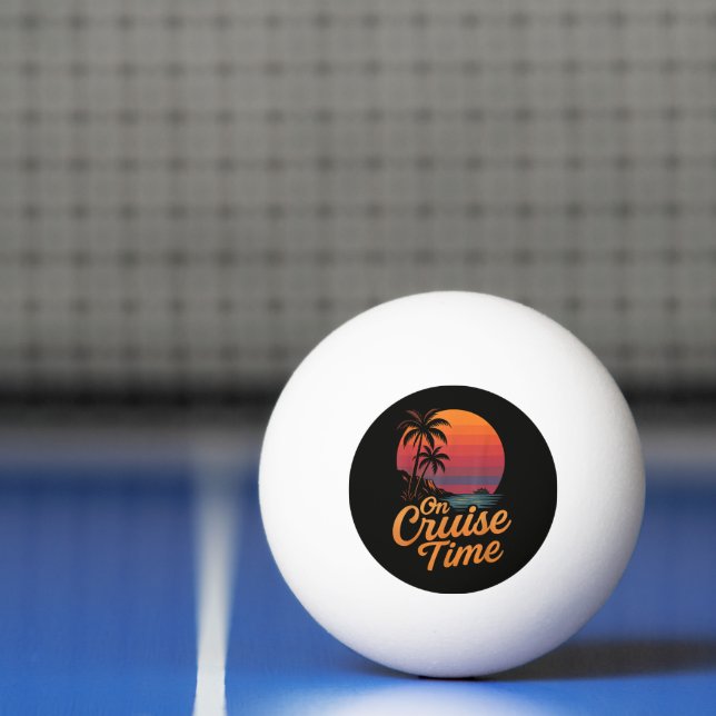 Bolinha De Ping Pong Cruzeiro de Fim de Tarde com Palmeira Tropical de  (Líquido)