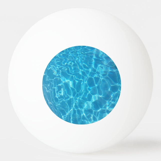 Bolinha De Ping Pong Crystal Clear Sky Blue Pool Water (Frente)